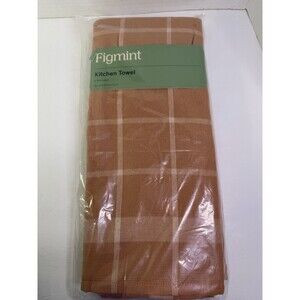 Figmint Reusable Kitchen Towels Pink 100% Cotton Set of 2 18x28in Eco‑Certified